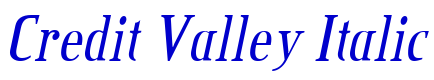 Credit Valley Italic 字体